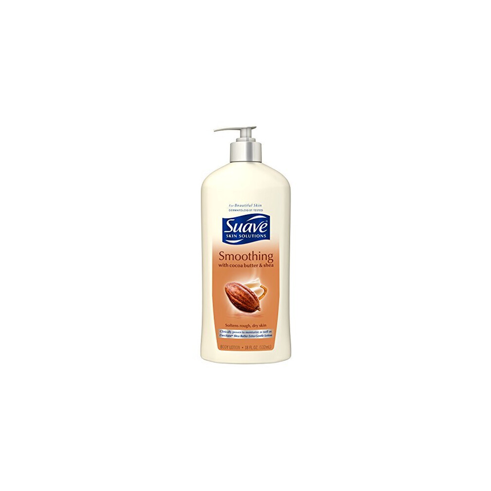 Suave Skin Solutions Body Lotion, Cocoa Butter & Shea, 18 oz