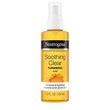 Neutrogena Soothing Clear Calming Facial Mist Spray with Turmeric, Hydrating and Refreshing Facial Mist for Acne Prone Skin, Oil-Free, Not Tested on A