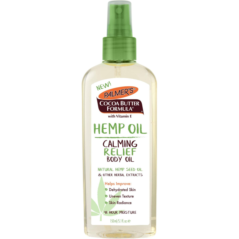 Palmer's Cocoa Butter Formula Hemp Oil Calming Relief Body Oil, 5.1 Ounces
