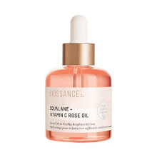 Biossance Squalane + Vitamin C Rose Oil - Lightweight Brightening + Firming Facial Oil - No Parabens or Synthetic Fragrance - Vegan + Fragrance-Free (