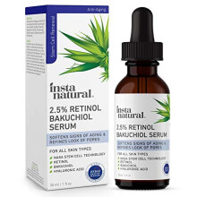 2.5% Retinol Serum for Face & Skin with Bakuchiol - Pore Minimizer, Anti Aging, Fine Line & Wrinkle Care for Younger Looking Skin - Natural Alternativ