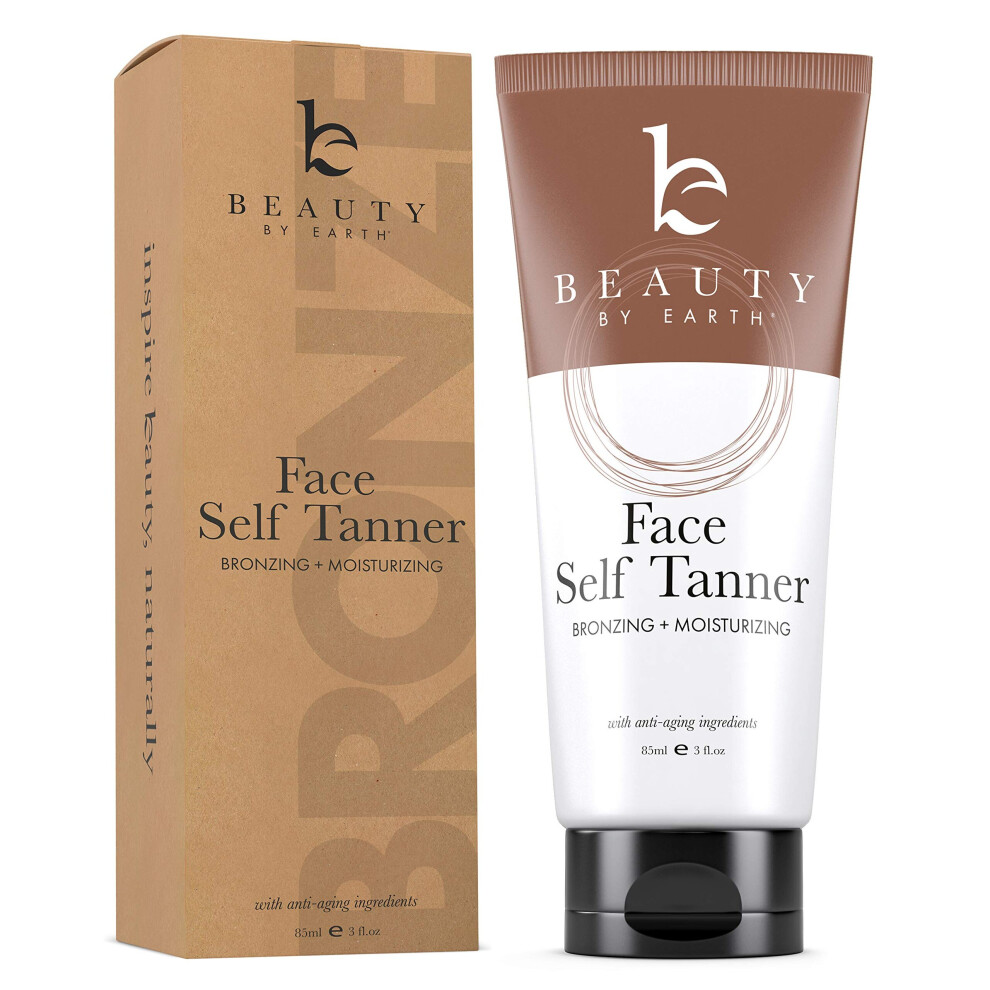 Self Tanner for Face with Organic & Natural Ingredients, Tanning Lotion, Sunless Tanning Lotion for Flawless Darker Bronzer Skin, Self Tanning Lotion