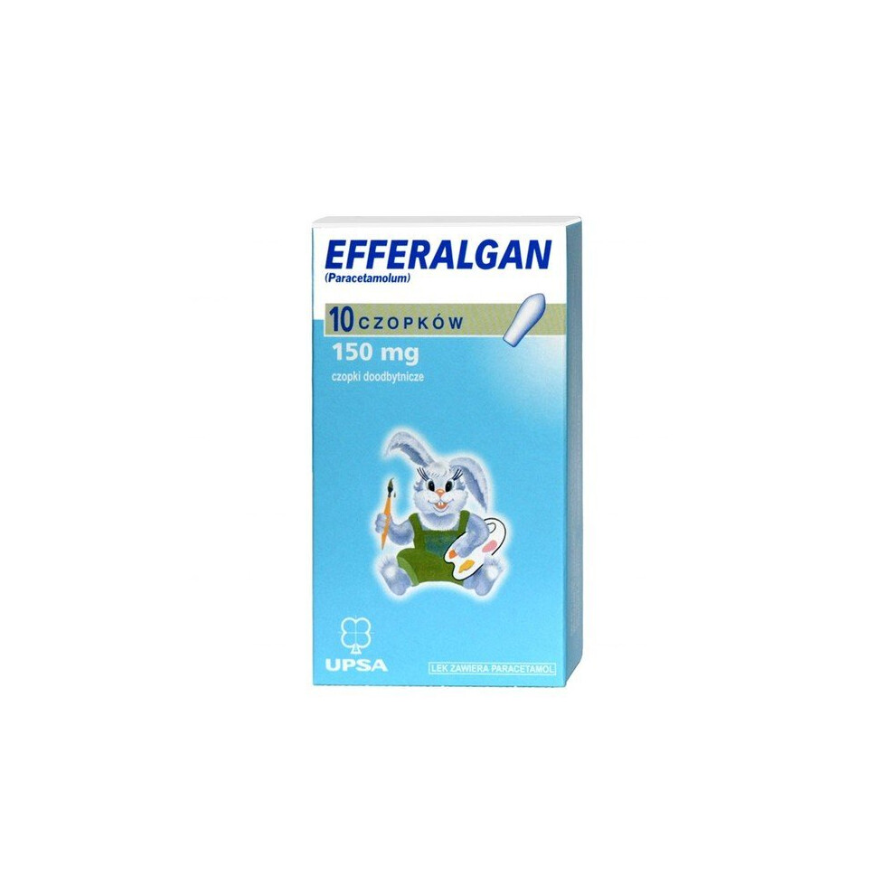 Efferalgan 150 mg, czopki doodbytnicze, 10 sztuk