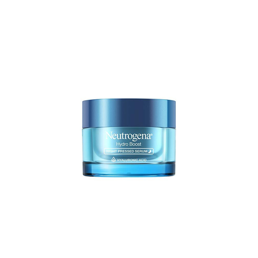 Neutrogena Hydro Boost Purified Hyaluronic Acid Pressed Night Serum, Facial Serum with Antioxidants & Hyaluronic Acid for Dry Skin, Oil-Free & Non-Com