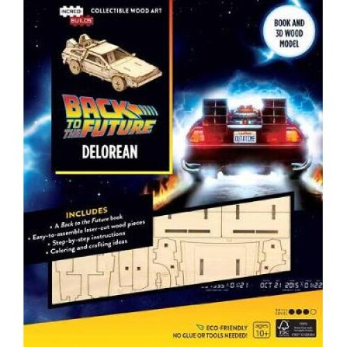 IncrediBuilds: Back to the Future: DeLorean Book and 3D Wood Model