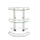 Living And Home (3 Tier, 20*20cm) Corner Shower Caddy Glass Storage Wall Shelf Rack Bathroom Organizer 6