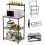 Living And Home 4 Tier Kitchen Storage Rack Shelf Organiser with Hooks 8