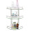 Living And Home (3 Tier, 20*20cm) Corner Shower Caddy Glass Storage Wall Shelf Rack Bathroom Organizer 5