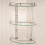 Living And Home (3 Tier, 20*20cm) Corner Shower Caddy Glass Storage Wall Shelf Rack Bathroom Organizer 4