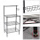 Living And Home 4 Tier Kitchen Storage Rack Shelf Organiser with Hooks 5