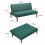 Living And Home (Green) Modern Fabric Padded Convertible Sofa Bed 6