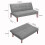 Living And Home (Grey) Modern Fabric Padded Convertible Sofa Bed 5