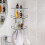 Living And Home (3 Tier, 20*20cm) Corner Shower Caddy Glass Storage Wall Shelf Rack Bathroom Organizer 3