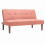 Living And Home (Pink) Modern Fabric Padded Convertible Sofa Bed 4