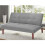 Living And Home (Grey) Modern Fabric Padded Convertible Sofa Bed 2