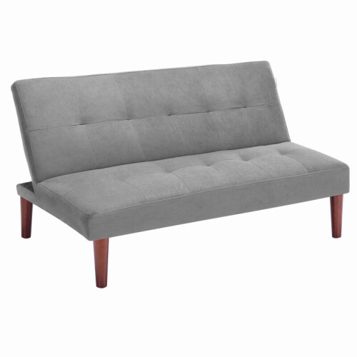 Living And Home (Grey) Modern Fabric Padded Convertible Sofa Bed 2