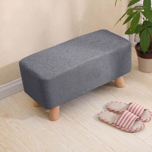Living And Home Pouffe Padded Footstool Ottoman Upholstered Foot Stool Long Seat 1
