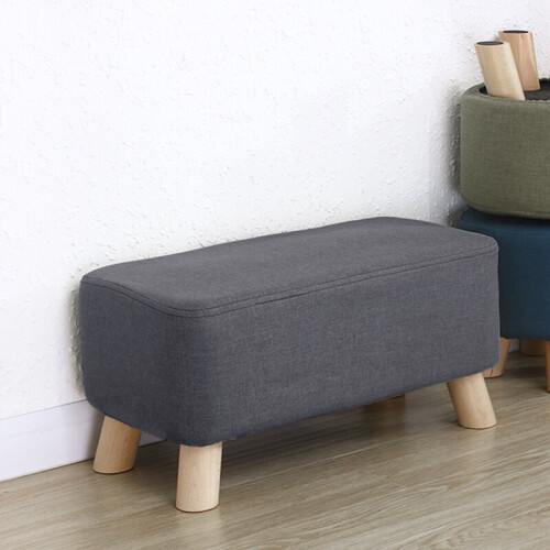 Living And Home Pouffe Padded Footstool Ottoman Upholstered Foot Stool Long Seat 2