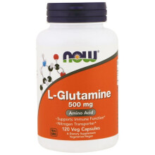 Now Foods L-Glutamine 500g 120 veg capsules