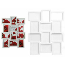 (White) Vintage Multi Aperture Photo Picture Frame Holds 12 X 6''X4'' Photos