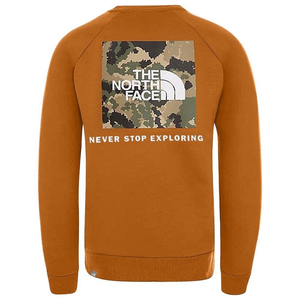 (Brown, XS) The North Face Mens Crewneck Sweatshirt Winter Jumper