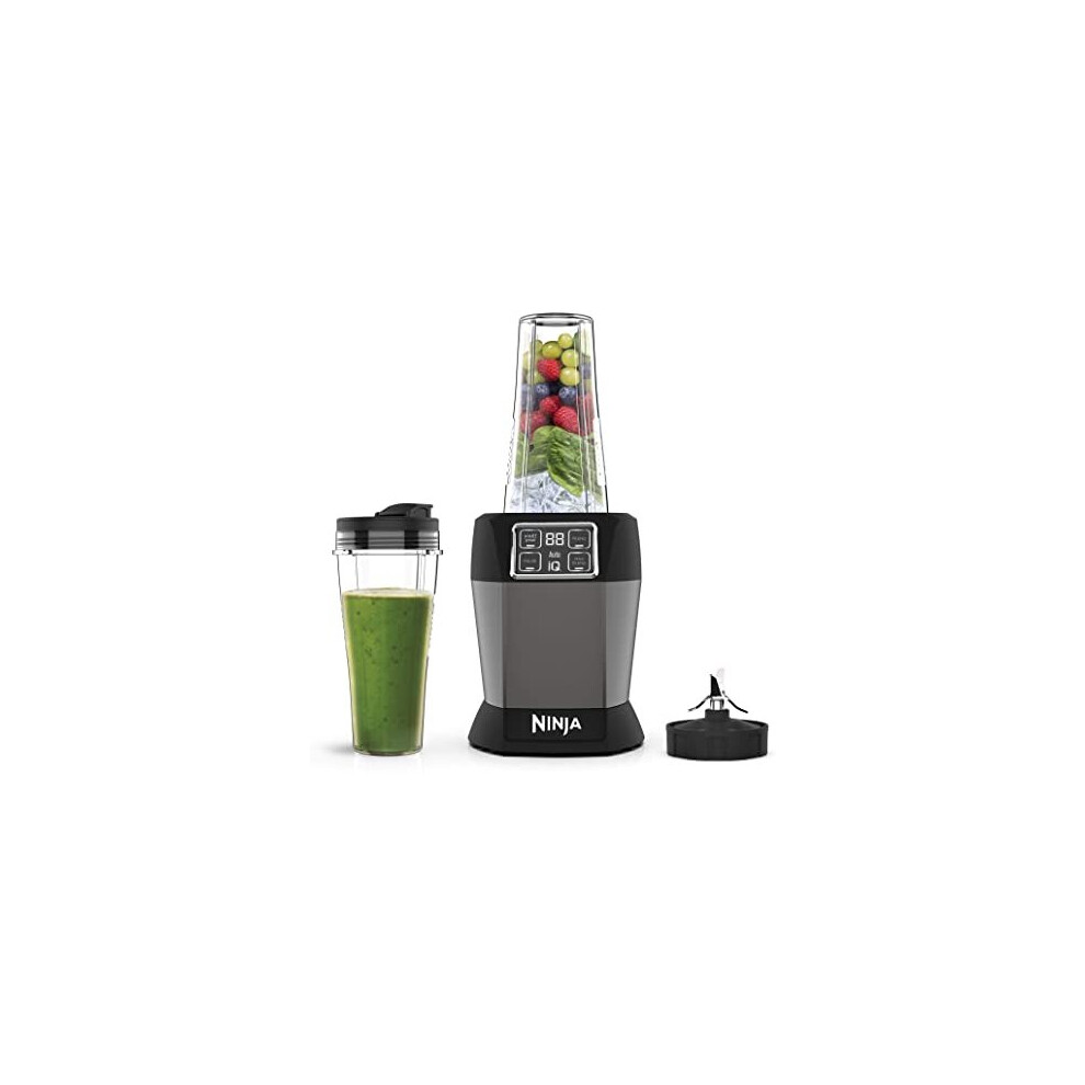 Ninja Blender with Auto-iQ 1000 W,2 x700 ml Cups,Black/Silver-image-OPC-P6MQKTD-NEW