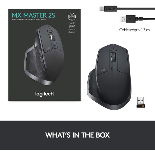 Logitech Logitech MX Master 2S Wireless Mouse,Use on Any Surface,Hyper-fast Scrolling,Ergonomic Shape,Rechargeable,Control up to 3 Apple Mac&Windows Computers 2