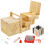 URBN Living 39pc Sewing Kit Wooden Sewing Box Set Shabby Chic Design Home Needle Thread Tape 1