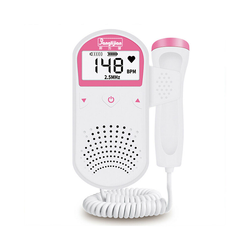Ultrasonic Detector Fetal Doppler Prenatal Heart Rate Heartbeat Monitor Meter