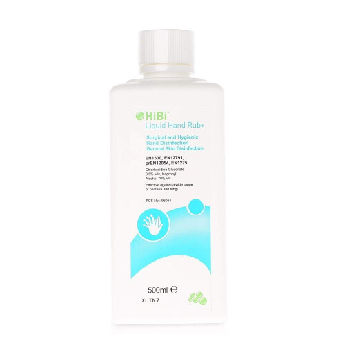 Hibiscrub HiBi Liquid Hand Rub 500ml Alcohol Hand Sanitiser