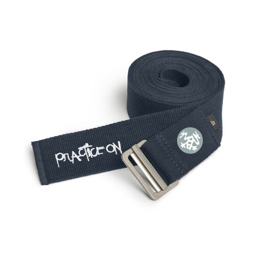 (Midnight) Manduka Align Cotton Yoga Strap 10' Foot