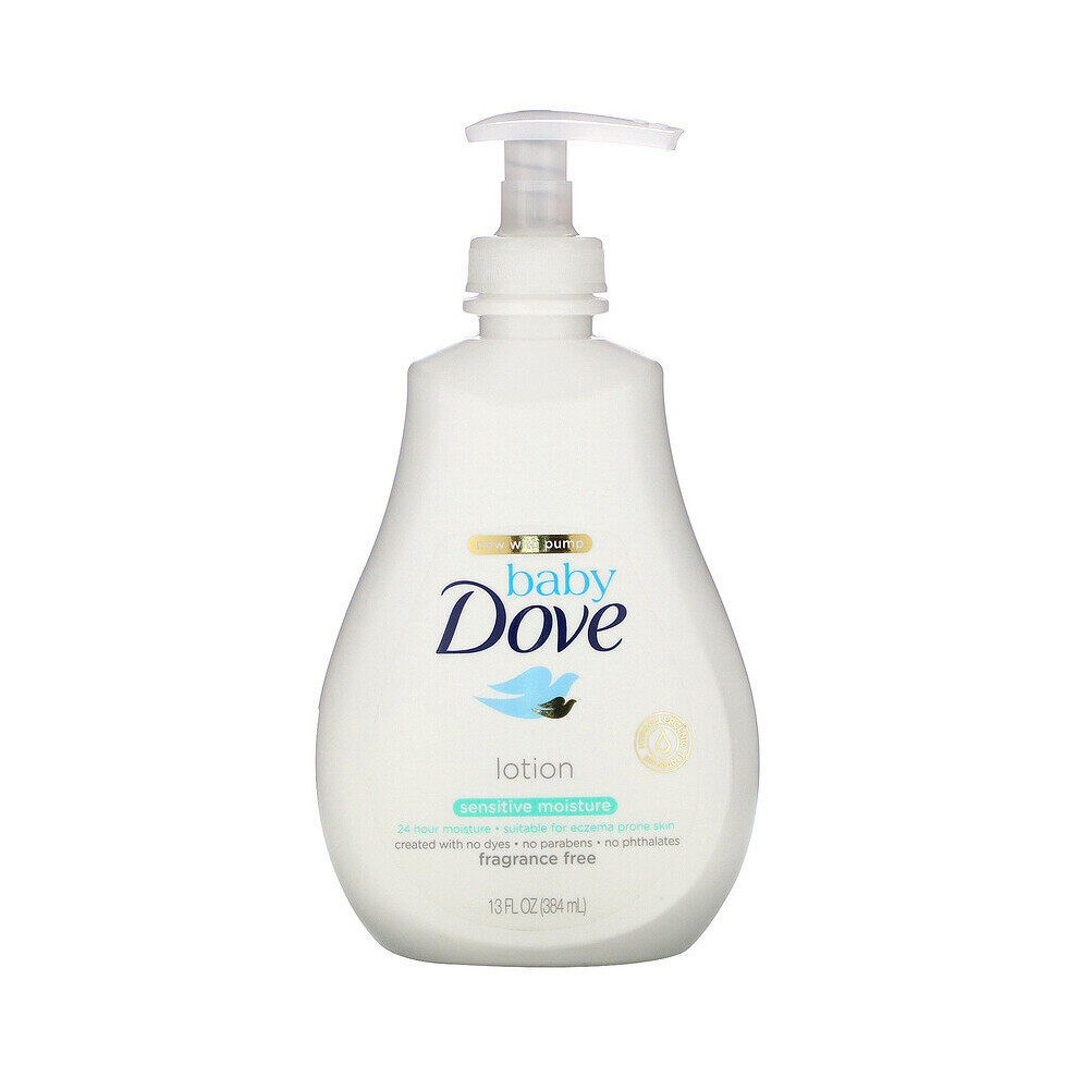 Dove, Baby, Sensitive Moisture Lotion, Fragrance Free, 13 fl oz (384 ml)