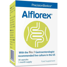 Alflorex Precision Biotics Probiotic 30 Capsules - 35624 Gut-Targeted Strain, Clinically Tested to Prime Digestive Balance