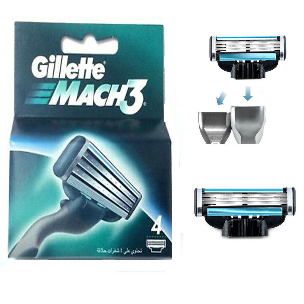 Gillette Razor Blades Mach 3 Cartridge Genuine Triple Blade Shaving-image-OPC-P6MSPX2-NEW
