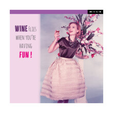 M.I.L.K Wine Flies When Your Having Fun Greeting Card