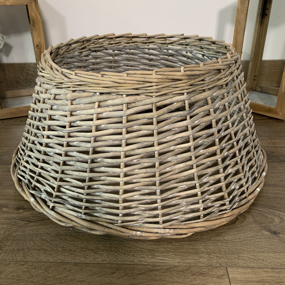 40/60cm Samuel Alexander Medium Deluxe Wicker Willow Christmas Tree Skirt - Natural