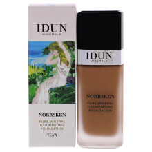 Fondotinta Liquido Norrsken di IDUN Minerals - Copertura Morbida e Luminosa - Finish Radioso per Pelle Secca - Vegan