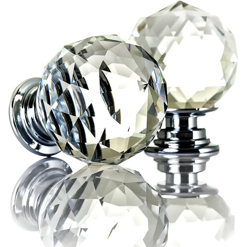 LIVIVO Crystal Diamond Cupboard 10Pc Drawer Door Knobs Wardrobe Furniture Pull Handle Drawer Cupboards 2