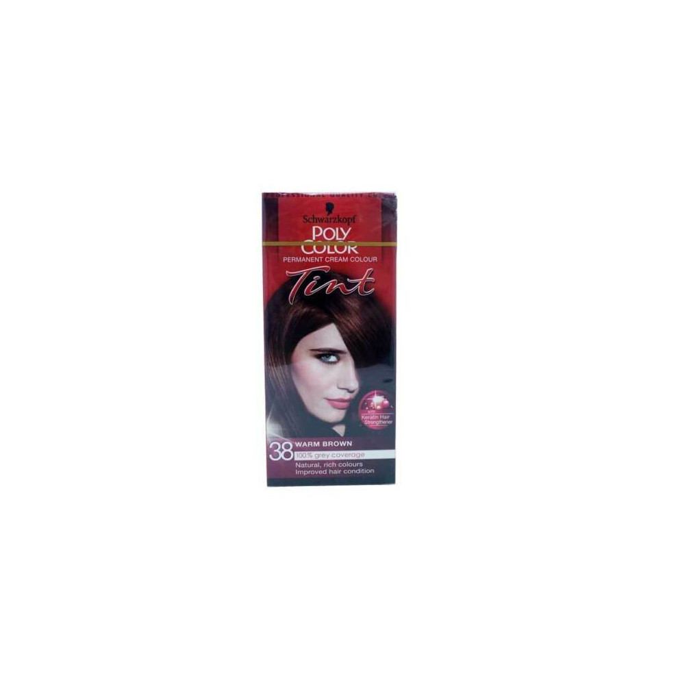 Schwarzkopf - Poly Color - Permanent Cream Colour Tint Warm Brown - 38