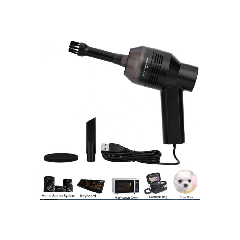 Mini Vacuum Cleaner Portable Usb Computer Keyboard Brush Dust Handheld Black 7434577641183