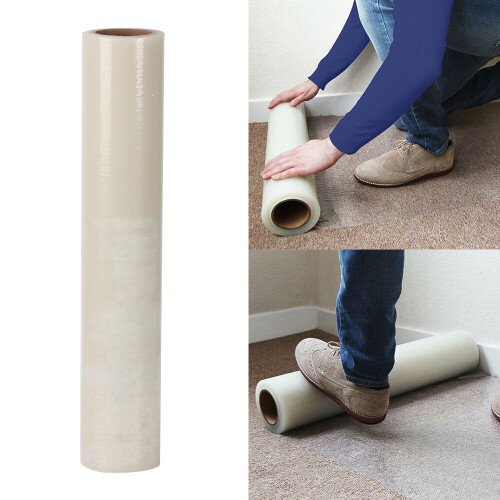 100M Carpet Floor Protector Self Adhesive Clear Roll Protection Cover