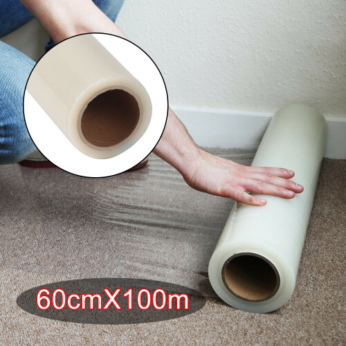 100M Carpet Floor Protector Self Adhesive Clear Roll Protection Cover 1