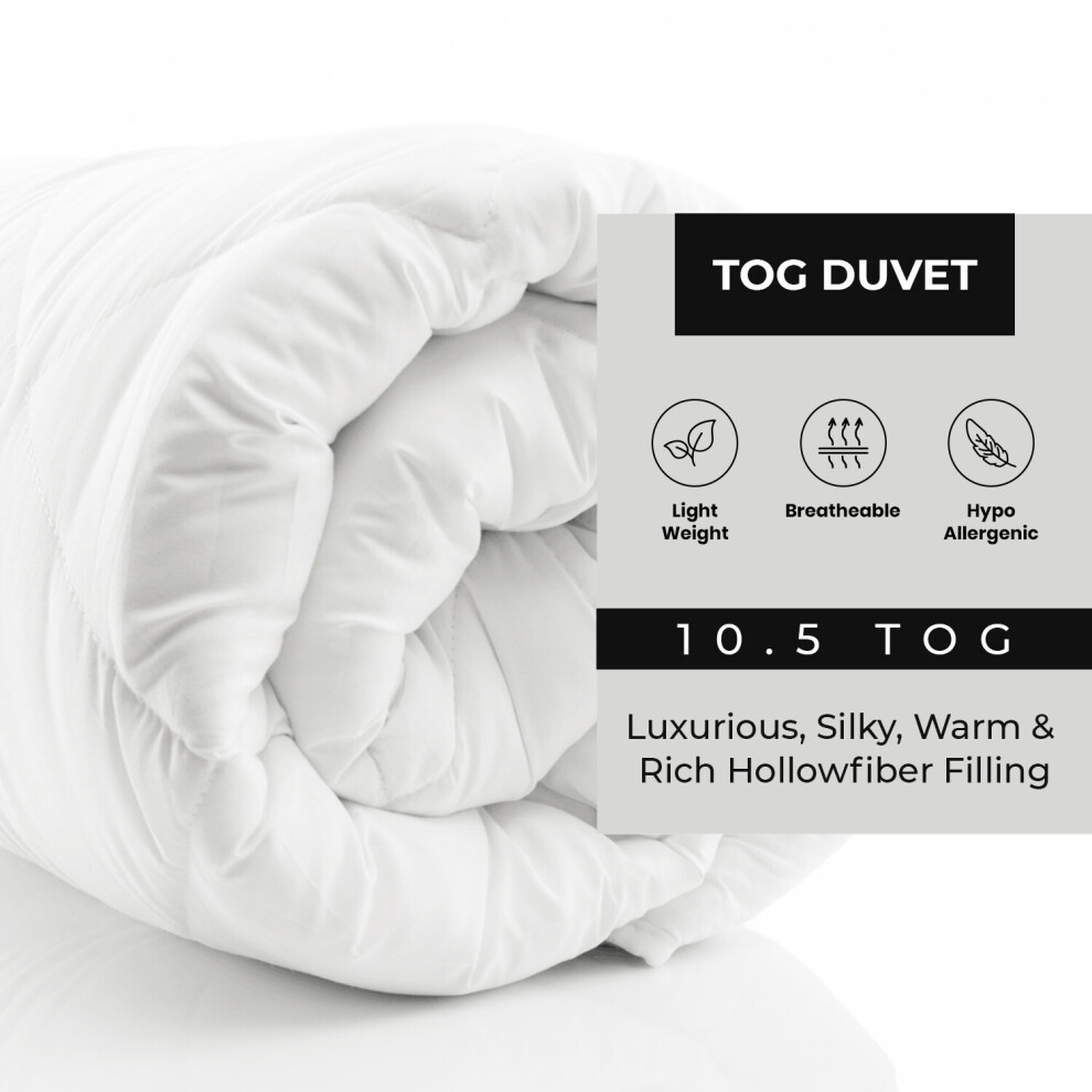 (10.5 Tog, Double) Hotel Quality Duvets Single Double King Quilt Tog