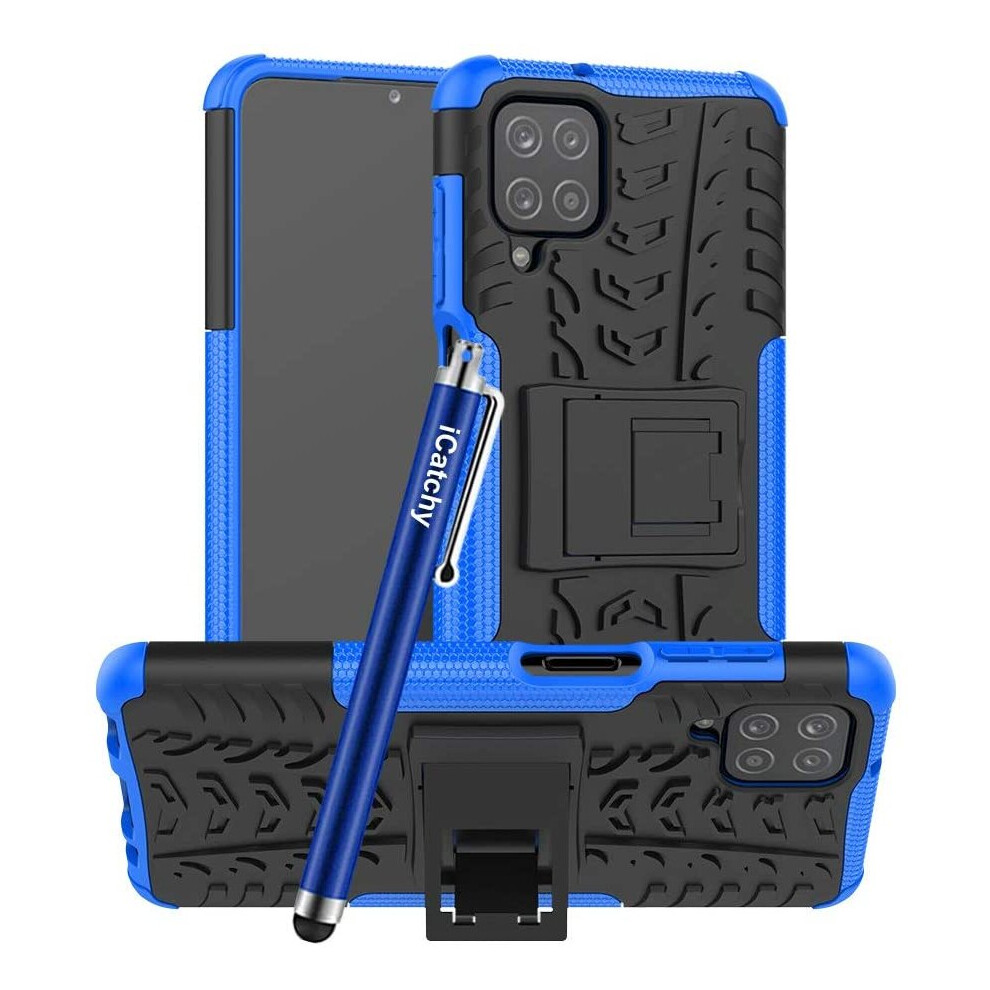 (Blue) For Samsung Galaxy A12 Shockproof Case