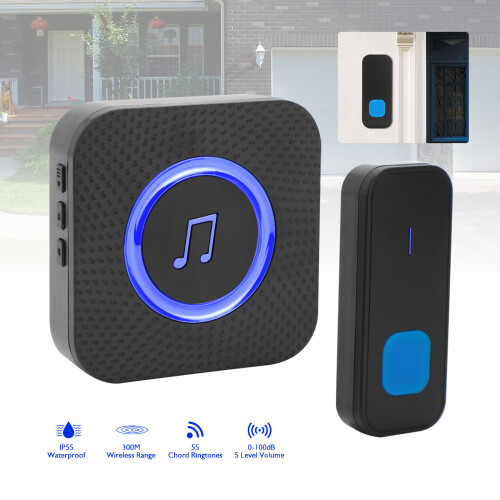 Wireless Door Bell UK Plugin Cordless oor Bell Waterproof Door Bell on
