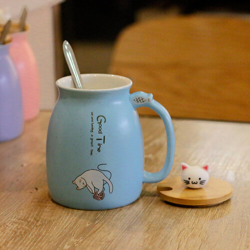 (Yellow) Cat Kitten Ceramic Coffee Mug Tea Cup 2