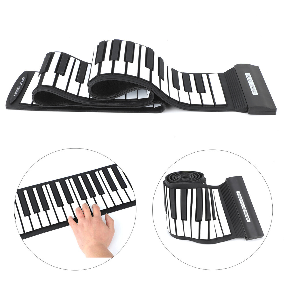 Flexible USB MIDI Roll Up Electronic Piano Keyboard Pro Boy Girl Gift