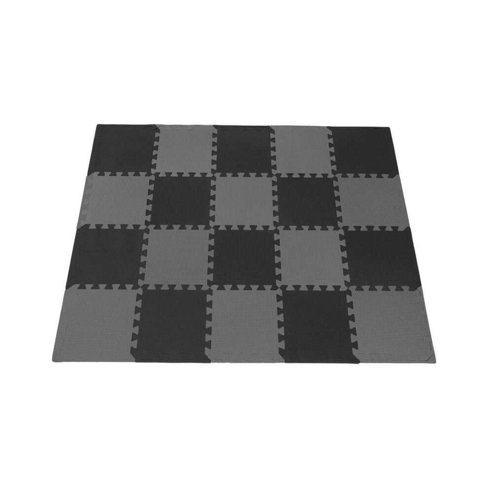Unbranded (Gray+black) 20 Large EVA Soft Foam Kids Floor Mat Jigsaw Tiles Interlocking Garden Play Mats