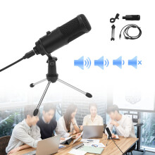 Microphone w/ Tripod Stand USB Condenser Computer Game Chat Studio