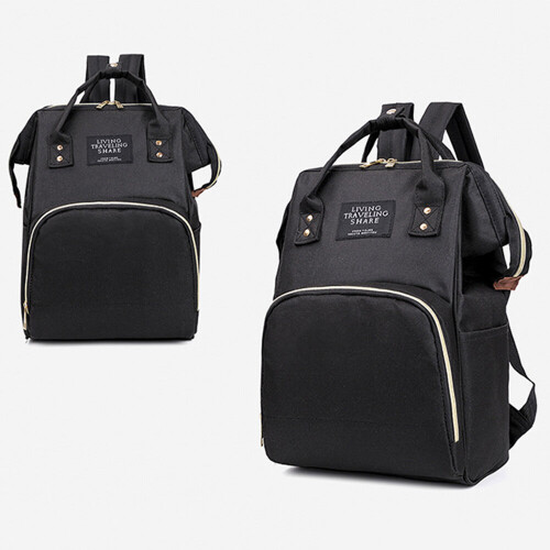 (Black) Backpack Diaper Nappy Backpack